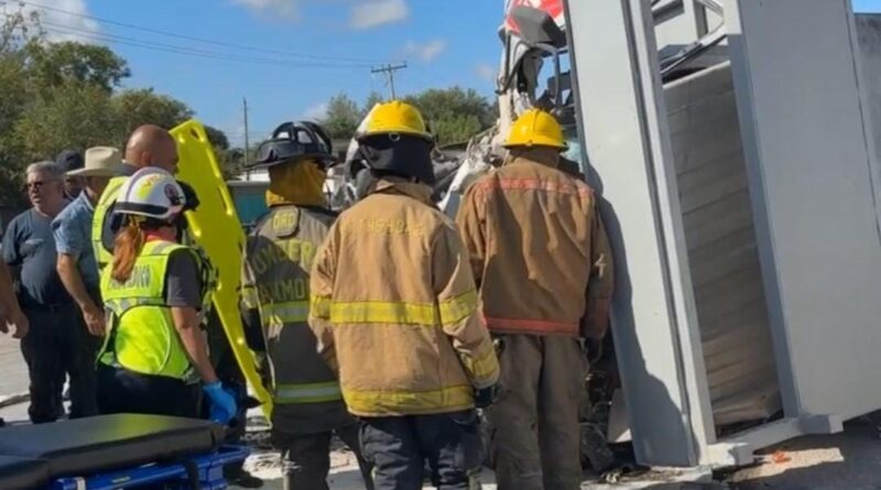 Accidente grave en la carretera libre a Matamoros.