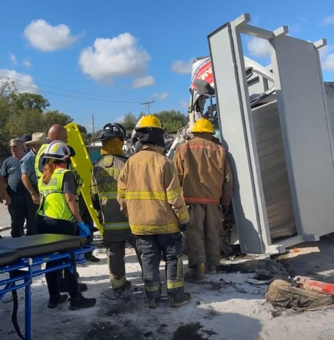 Accidente grave en la carretera libre a Matamoros.