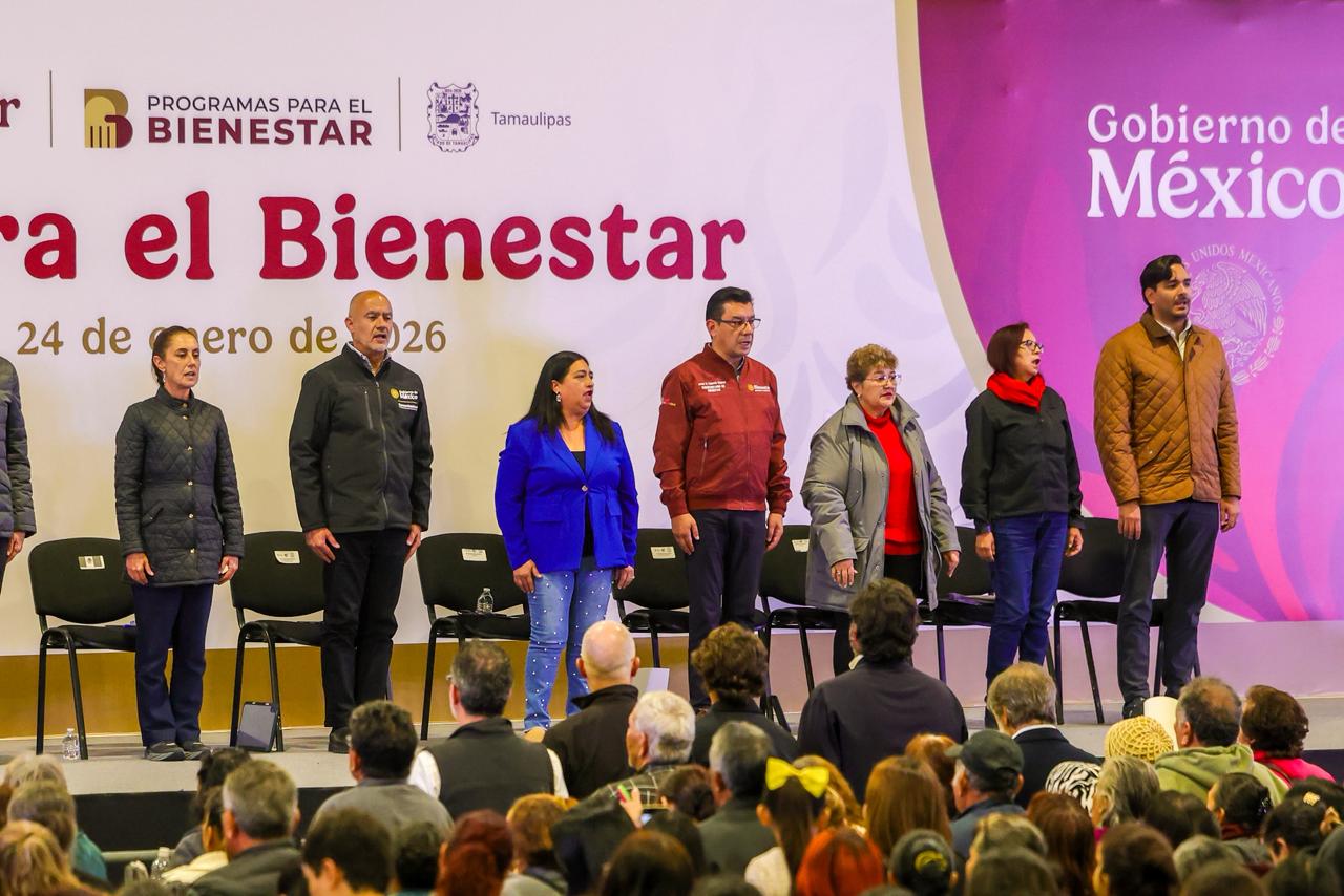 Entregó Claudia Sheinbaum Pardo apoyos federales en Reynosa con el Gobernador Américo Villarreal Anaya y el Alcalde Carlos Peña Ortiz