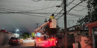 Reforzó Gobierno del Alcalde Carlos Peña Ortiz alumbrado público mediante jornada nocturna