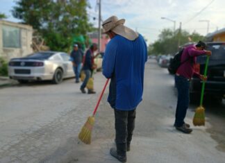 Mejora Gobierno de Reynosa a Paseo De las Flores con labor de limpieza