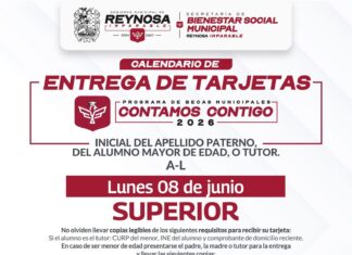 Invita Carlos Peña Ortiz a beneficiarios de Beca de Educación Superior a recibir su tarjeta Contamos Contigo 2026