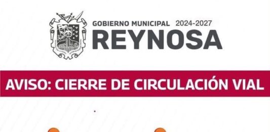 Avisa Gobierno de Reynosa cierre temporal de vialidad por rehabilitación de pavimento en Jarachina Sur