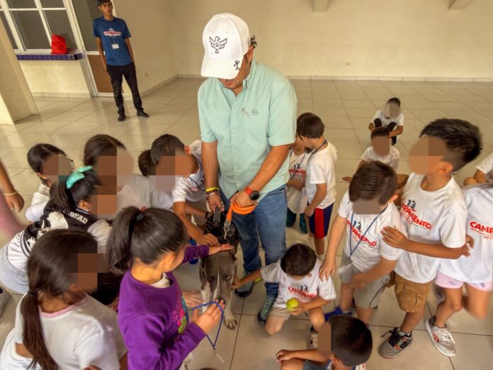 niños con sus mascotas