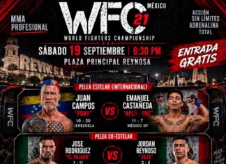 Presentan la cartelera de la WFC World Fighters Championships en Reynosa