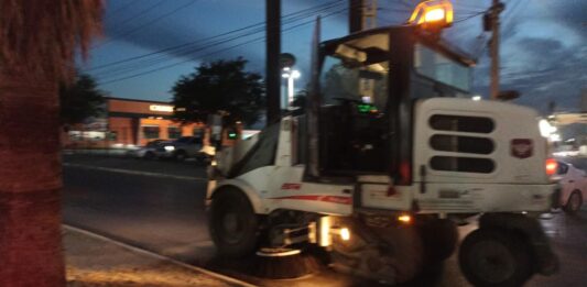 Avenidas limpias con trabajo nocturno en Reynosa